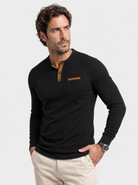 Maglia serafino a coste con dettagli a contrasto - Aurelio Club