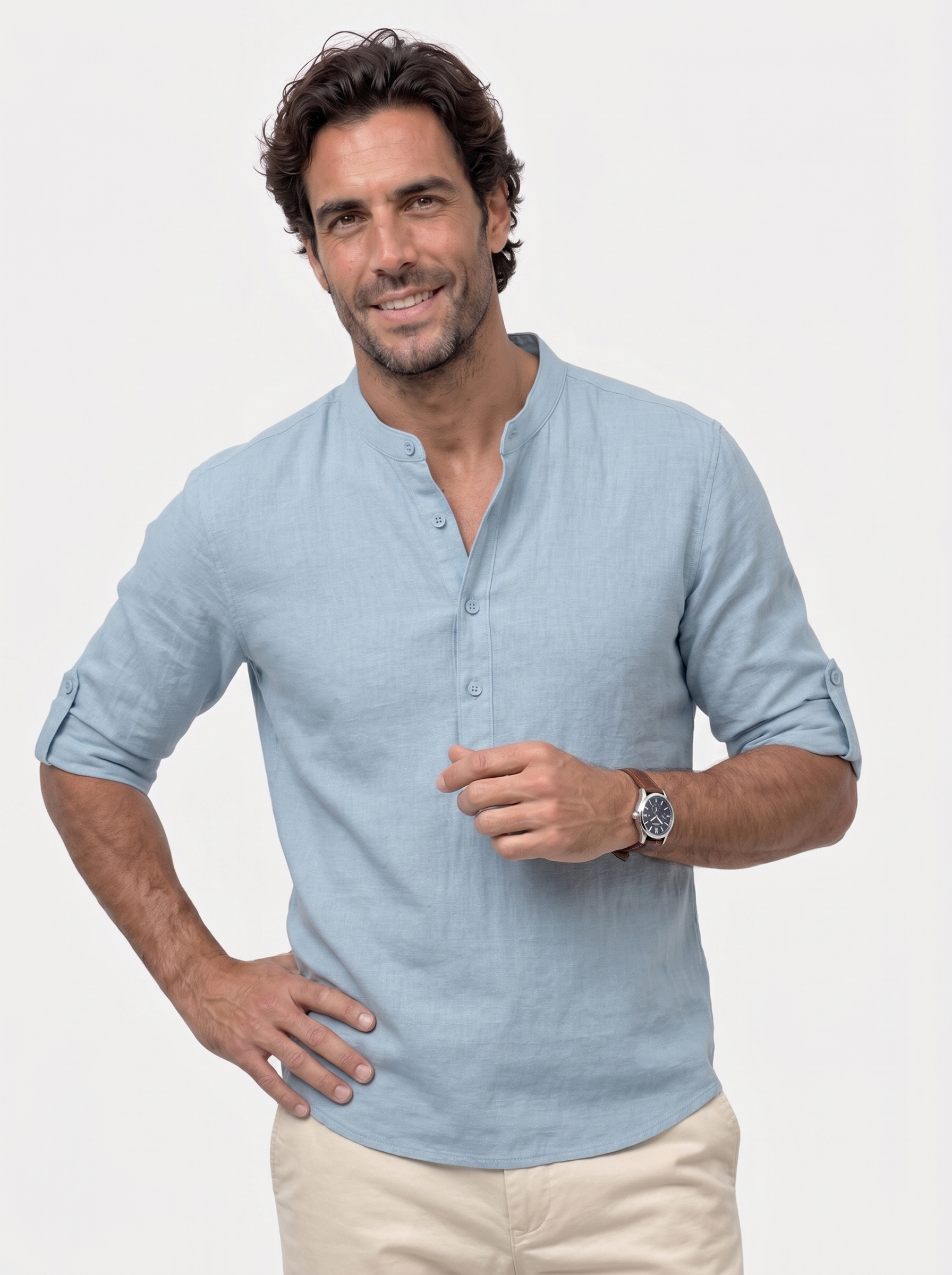 T-shirt serafino a maniche lunghe - Aurelio Club