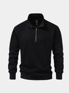 Felpa in cotone con zip corta al collo - Aurelio Club