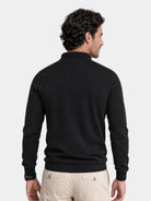 Felpa in cotone con zip corta al collo - Aurelio Club