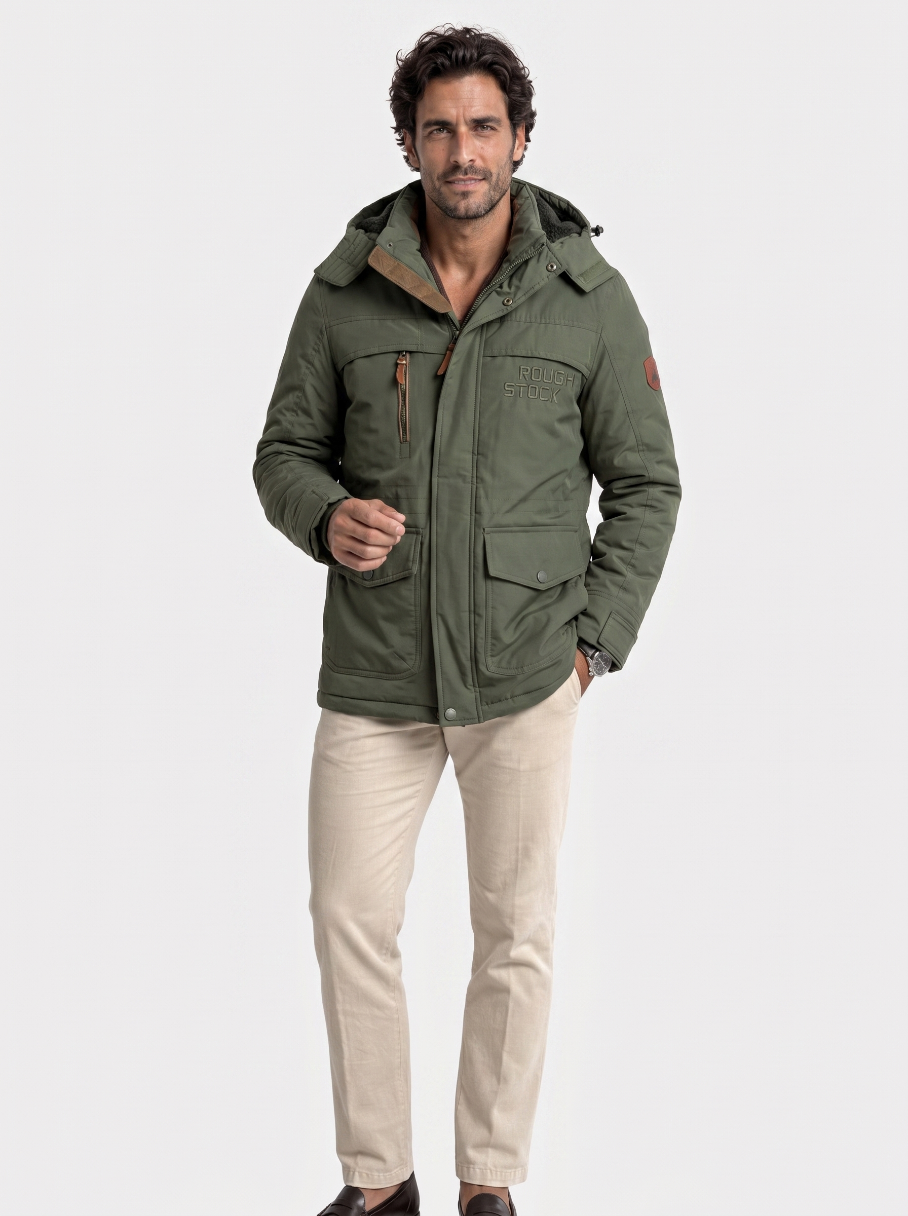 Giacca con cappuccio d'ispirazione militare - Aurelio Club
