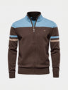 Cardigan in misto cotone con collo alto e zip - Aurelio Club
