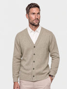 Cardigan in lana merino con scollo a V - Aurelio Club