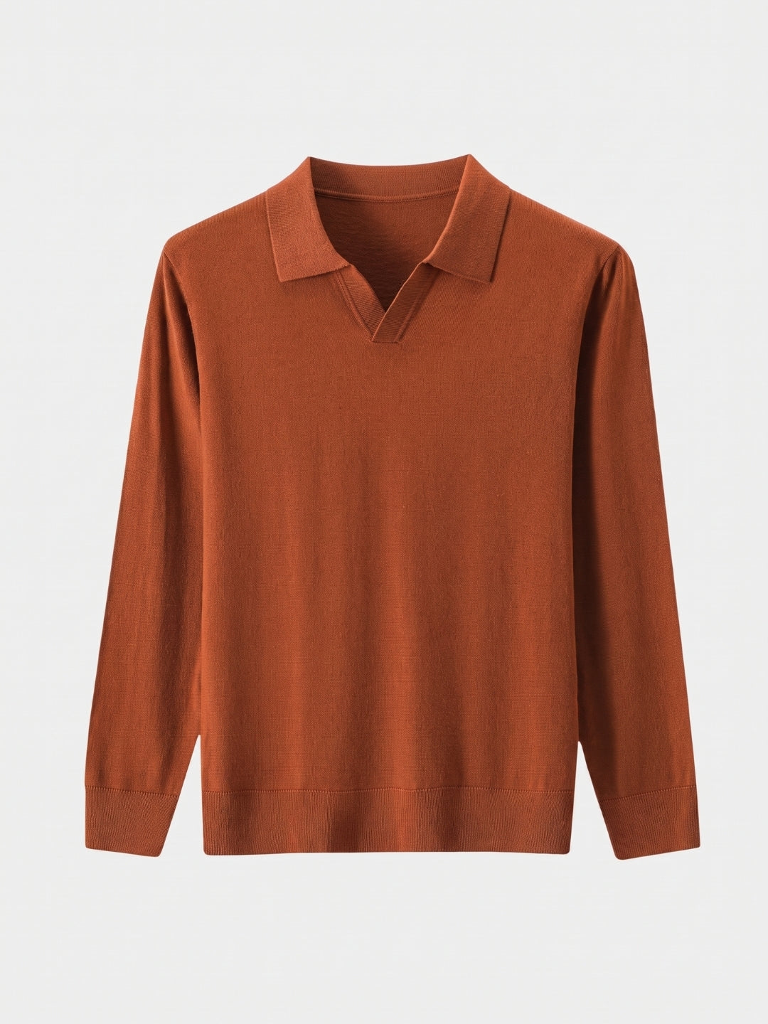 Polo in maglia di lana con scollo a V - Aurelio Club