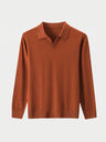 Polo in maglia di lana con scollo a V - Aurelio Club