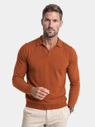 Polo in maglia di lana con scollo a V - Aurelio Club