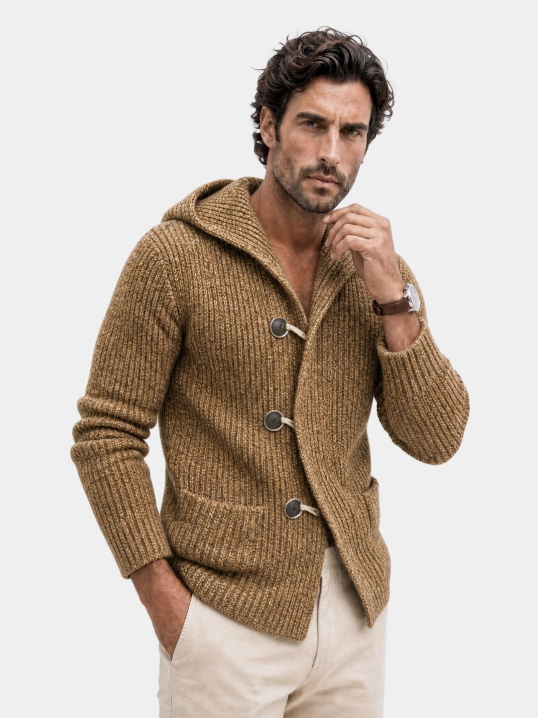 Giacca in maglia con cappuccio Himalaya - Aurelio Club