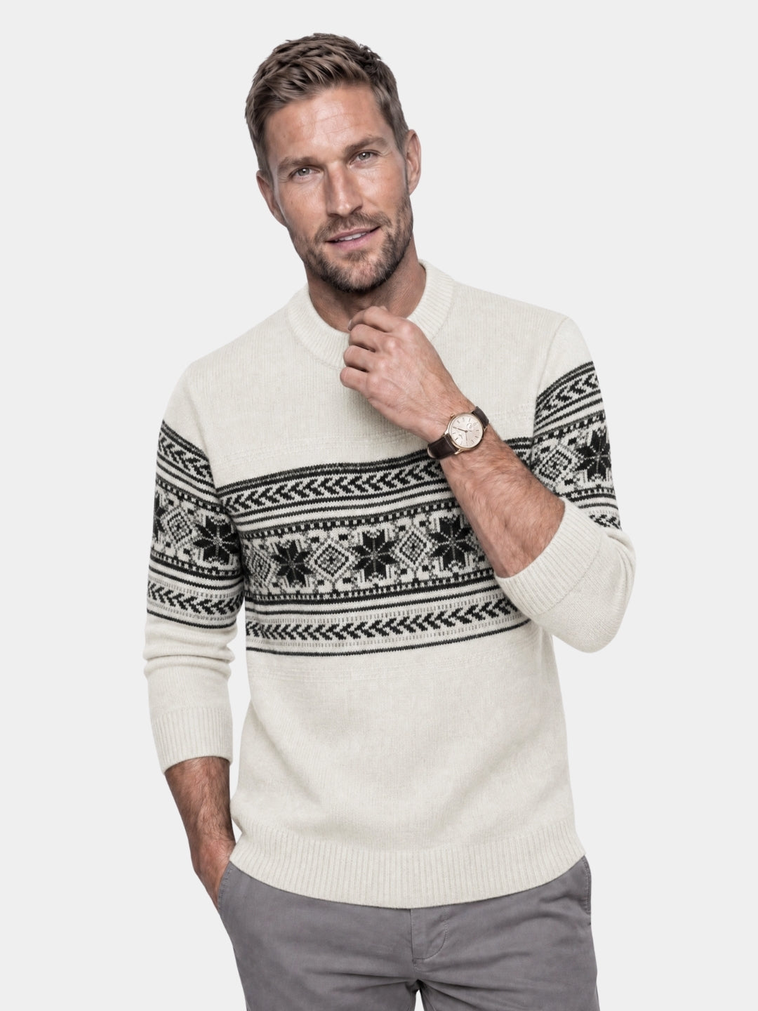 Maglia in lana con motivo Fair Isle - Aurelio Club