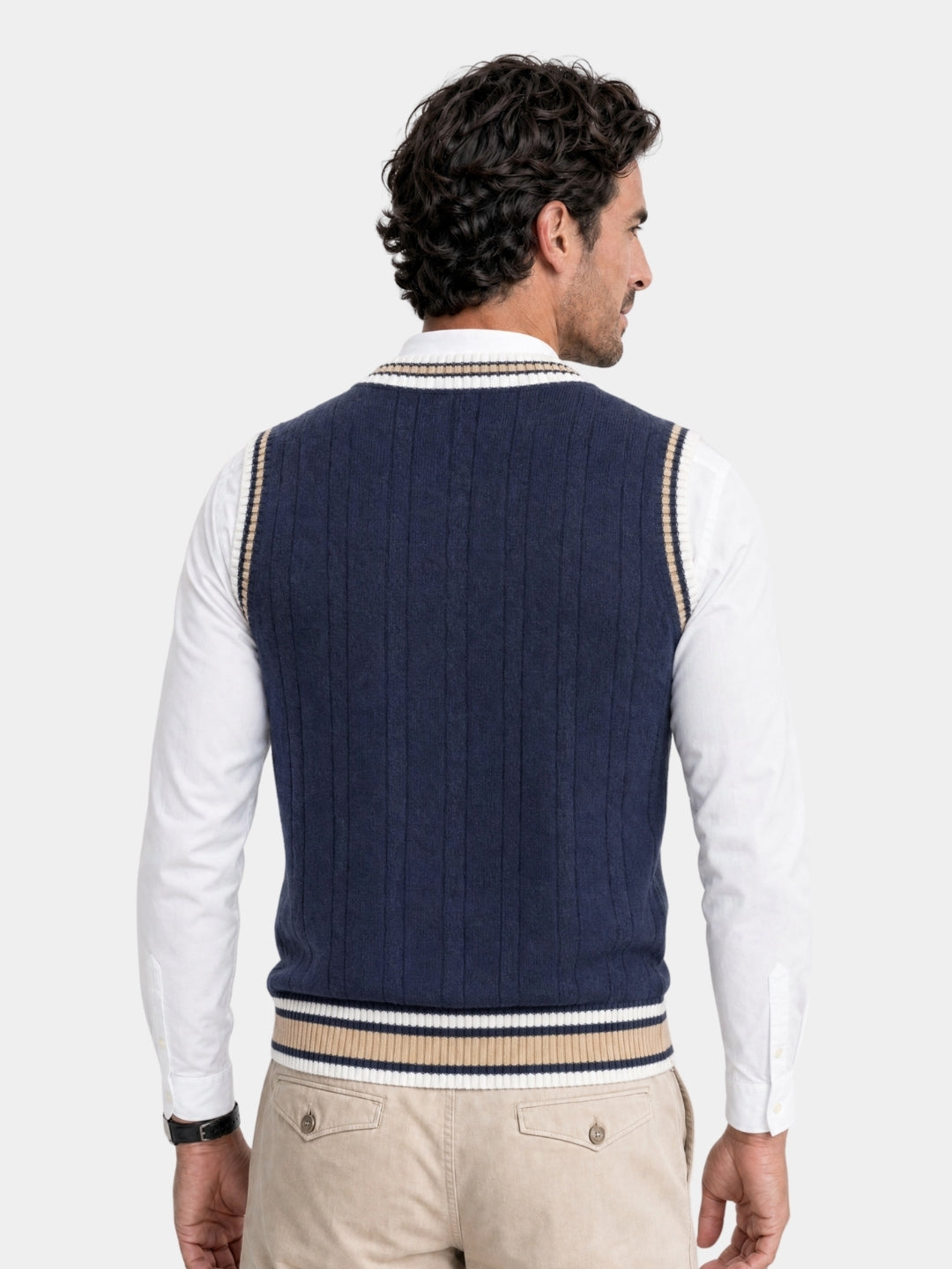 Gilet classico in maglia con scollo a V - Aurelio Club