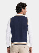 Gilet classico in maglia con scollo a V - Aurelio Club