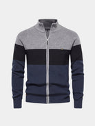 Cardigan a collo alto in misto cotone con zip - Aurelio Club