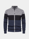 Cardigan a collo alto in misto cotone con zip - Aurelio Club