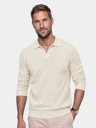 Pullover con colletto polo e scollo a V - Aurelio Club