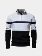 Pullover in misto cotone con colletto e zip corta - Aurelio Club