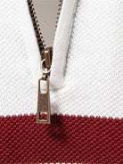 Pullover in misto cotone con colletto e zip corta - Aurelio Club