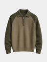 Pullover con maniche raglan e zip corta - Aurelio Club