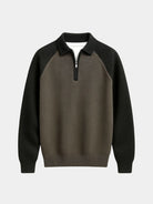 Pullover con maniche raglan e zip corta - Aurelio Club