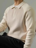 Pullover con maniche raglan e zip corta - Aurelio Club