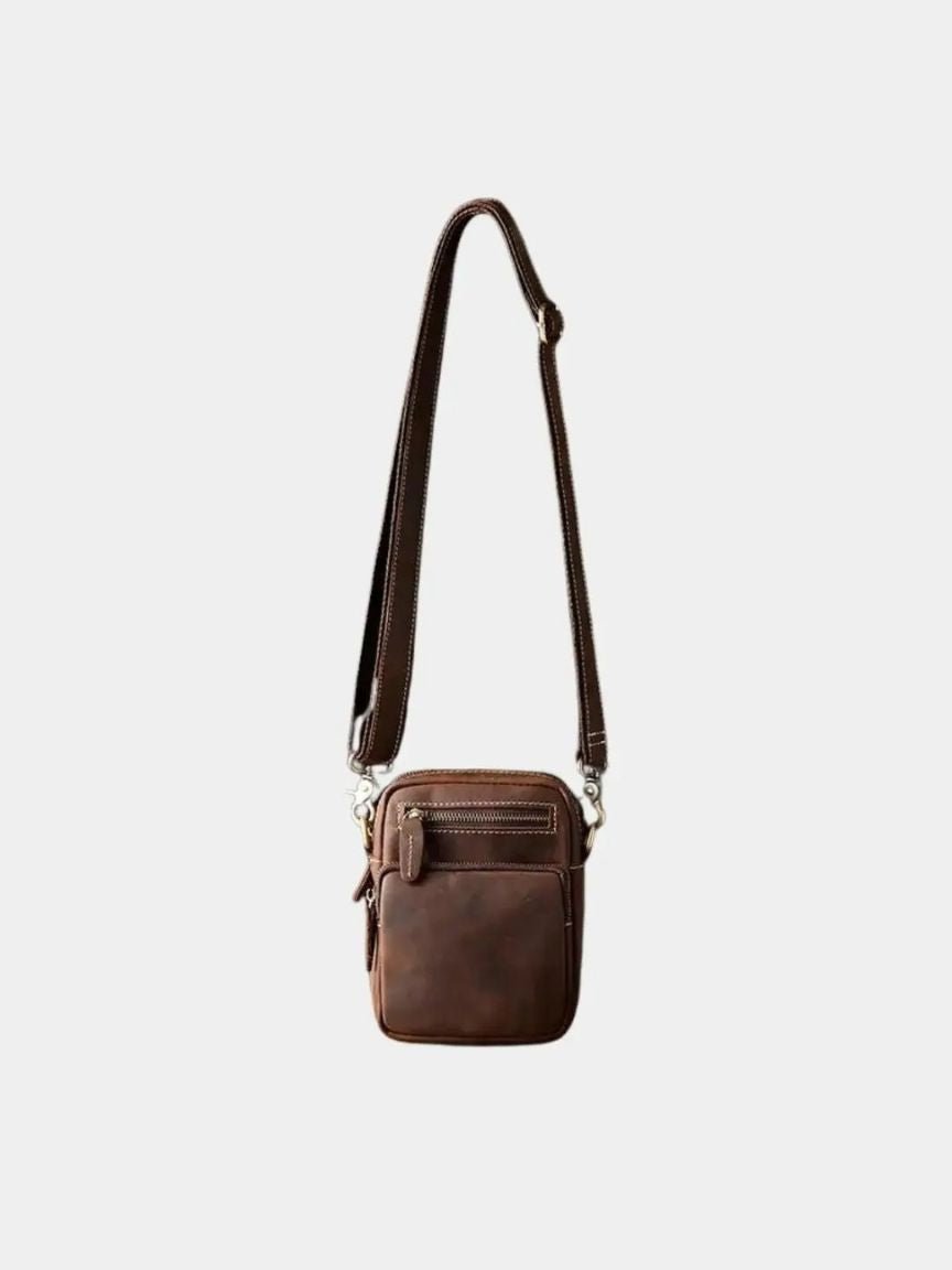 Borsa uomo in pelle d'ispirazione rétro - Aurelio Club