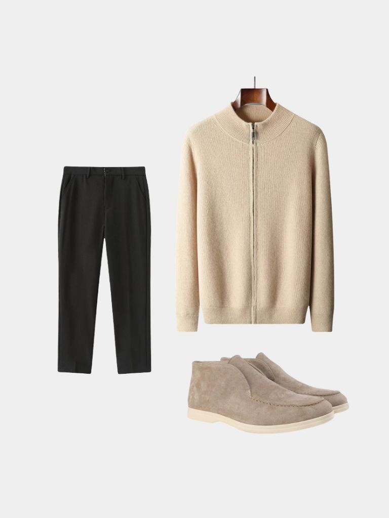 Completo Rheingold con cardigan, pantaloni e mocassini - Aurelio Club