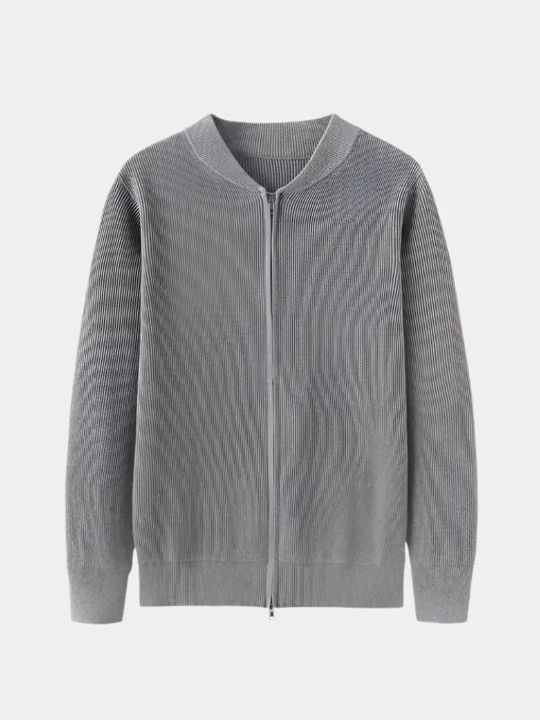 Cardigan Soft in cotone con zip - Aurelio Club