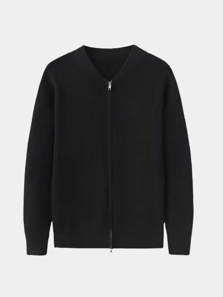 Cardigan Soft in cotone con zip - Aurelio Club