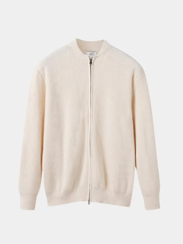 Cardigan Soft in cotone con zip - Aurelio Club