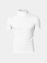 T-shirt a collo alto in tinta unita - Aurelio Club