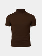 T-shirt a collo alto in tinta unita - Aurelio Club