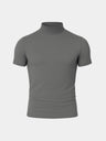 T-shirt a collo alto in tinta unita - Aurelio Club