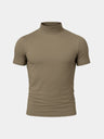 T-shirt a collo alto in tinta unita - Aurelio Club