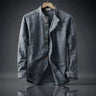 Camicia uomo in cotone con collo alla coreana