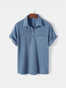 Camicia a maniche corte con lavorazione a rilievo - Aurelio Club
