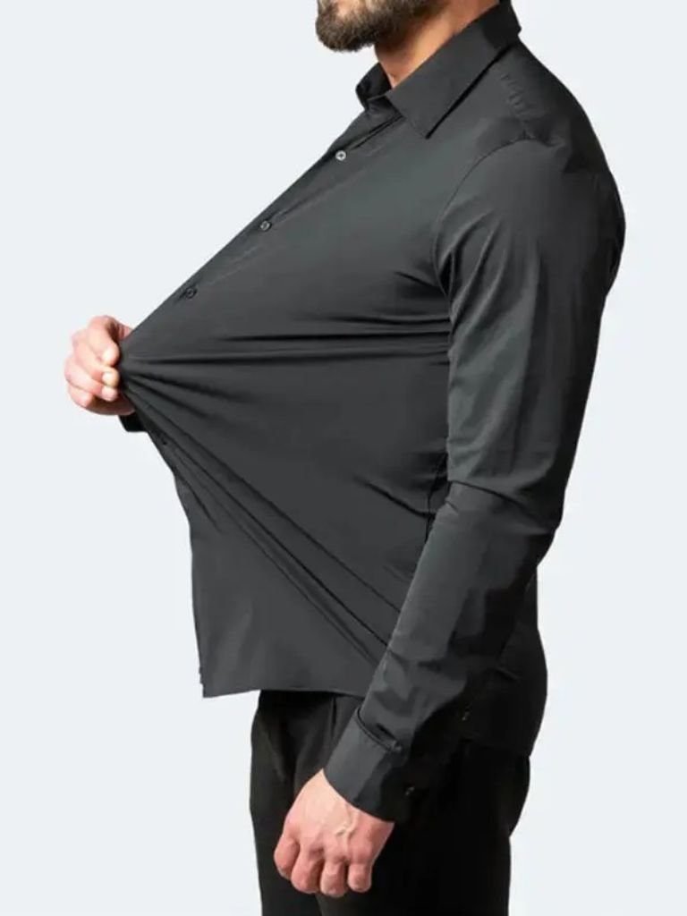 Camicia elasticizzata a maniche lunghe con vita sagomata - Aurelio Club