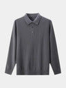 Polo in maglia a maniche lunghe con bottoni - Aurelio Club