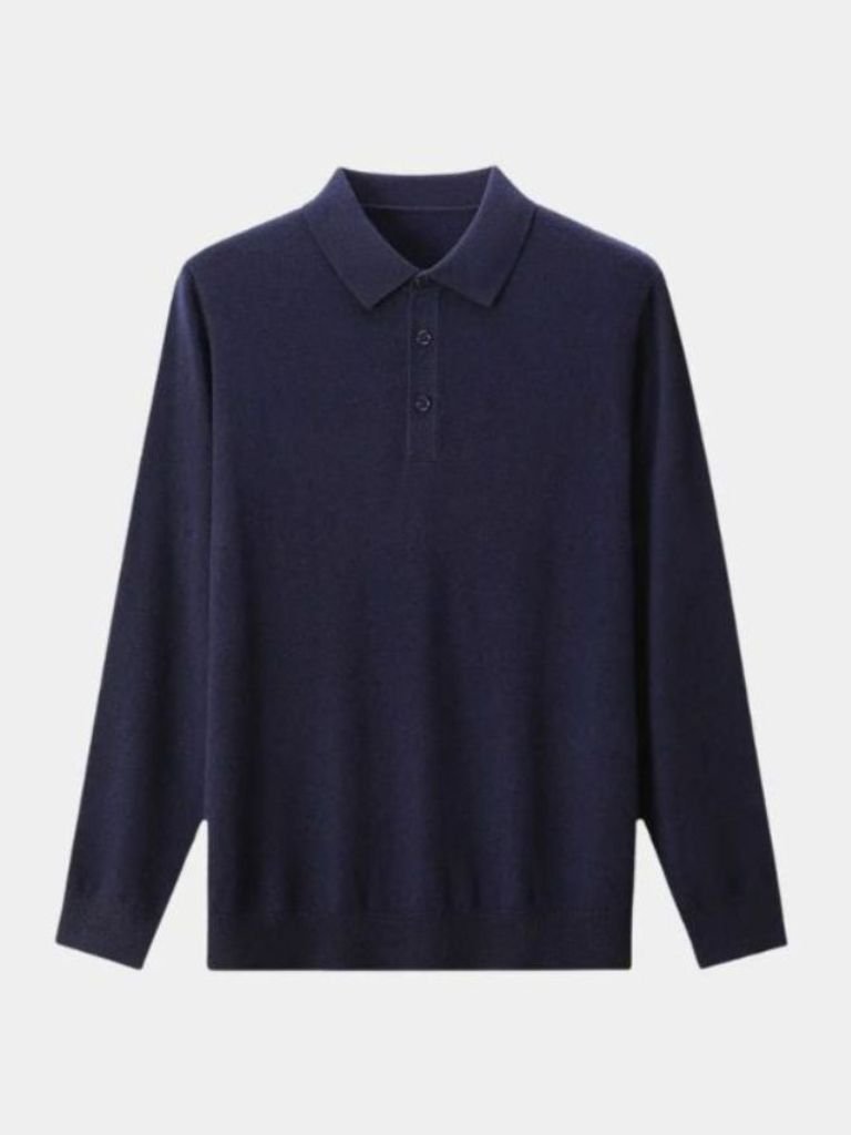 Polo in maglia a maniche lunghe con bottoni - Aurelio Club