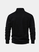 Felpa in cotone con zip corta al collo - Aurelio Club