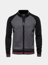 Cardigan bicolore in misto cotone con zip - Aurelio Club