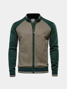Cardigan bicolore in misto cotone con zip - Aurelio Club