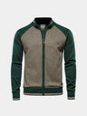 Cardigan bicolore in misto cotone con zip - Aurelio Club