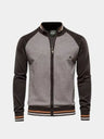 Cardigan bicolore in misto cotone con zip - Aurelio Club